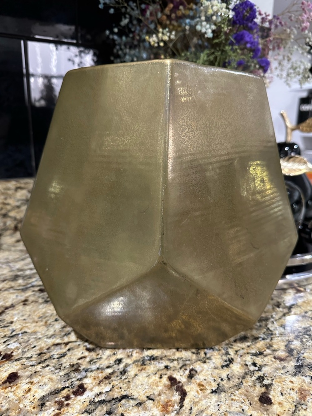 Gold Geometric Accent Vase - Home Accents